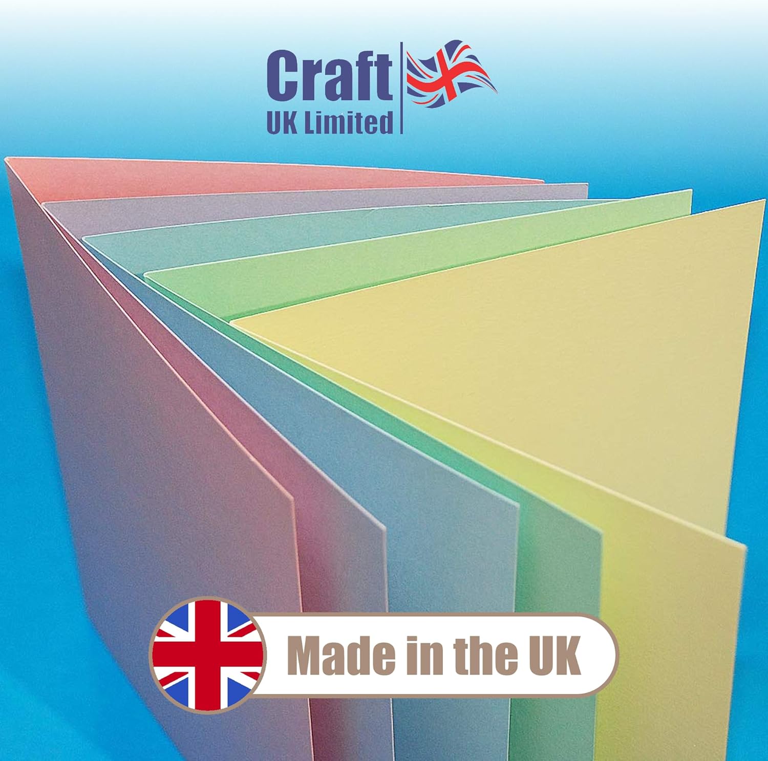 Craft UK 2308-6x6" Assorted Pastel Cards & Envelopes Pack of 40