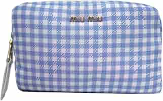 miumiu ポーチ ナイロンキャンバス 水色系 花柄 miumiu ポーチ ナイロンキャンバス 水色系 花柄 miumiu ポーチ