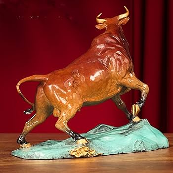 牛の金運up置物 楽天市場】干支 丑 牛 置物 風水グッズ 銅製 金運アップ 動物像 本物