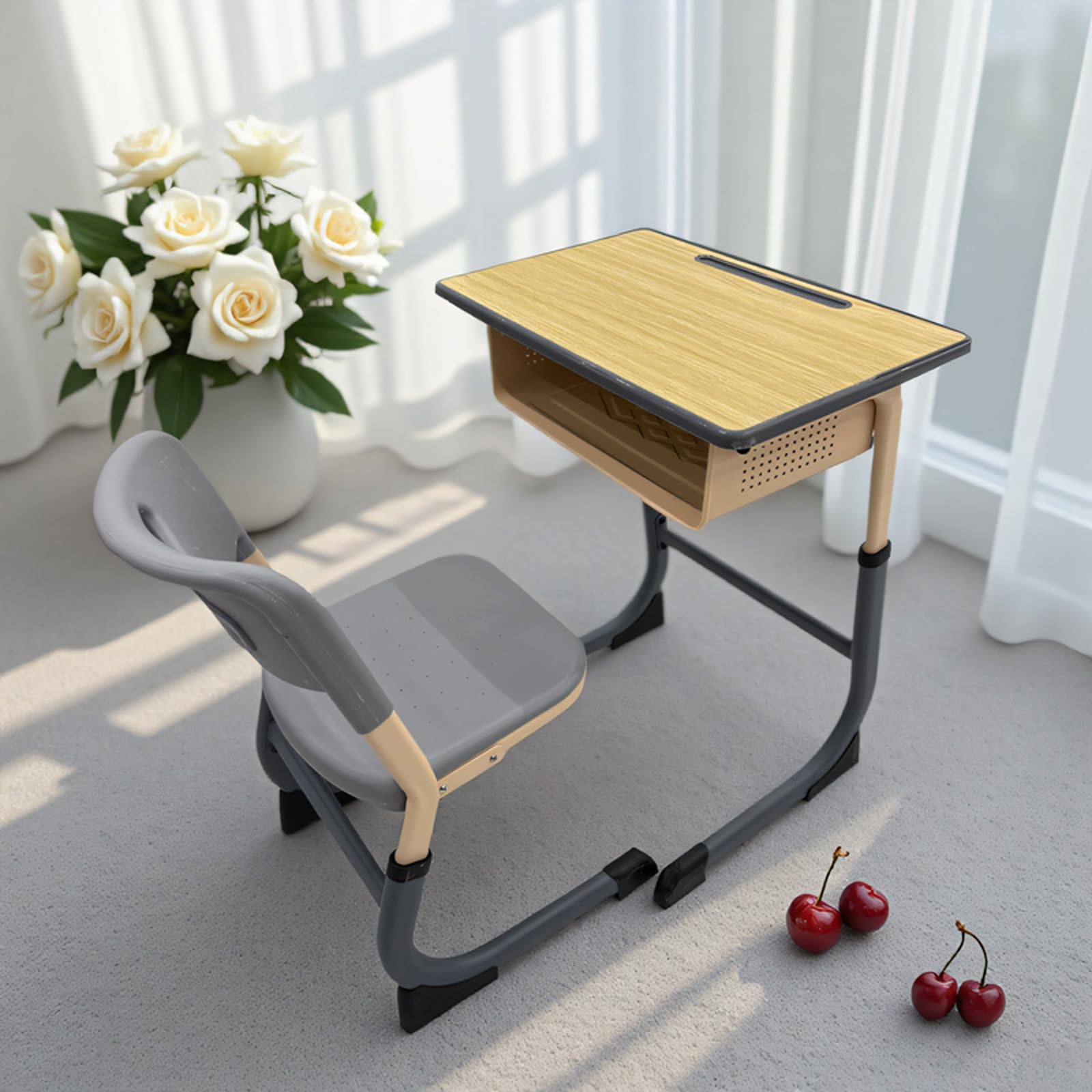 MAOZHITANG Adjustable Height Children's Study Desk for Home and School Use Perfect Pair with Kids' Chairs and Tables