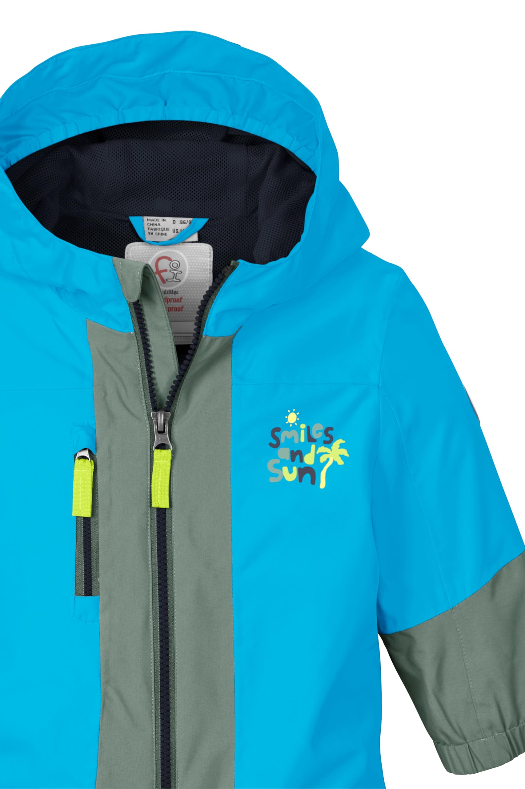 first instinct by killtec Kinder Funktionsoverall/Matschanzug mit Kapuze 42909-000, azur, 86-92, 42909-000