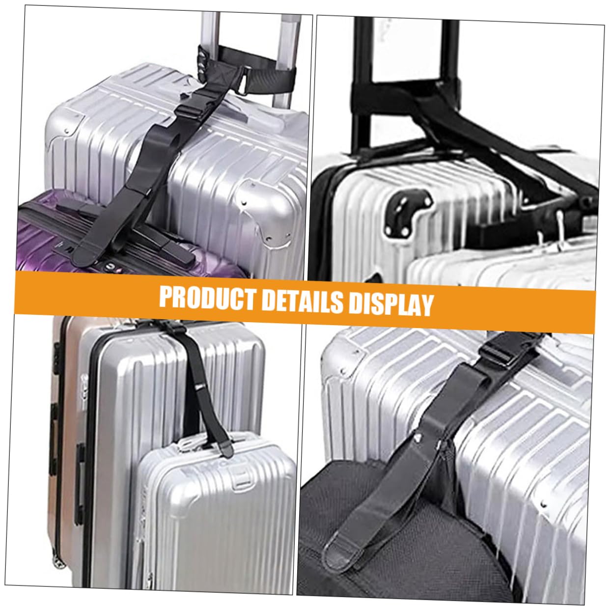 4sets Cinghia Connettore Per Valigia Regolabile Per Bagagli e Zaini Design Compatto e Sicuro Cinghia Materiale Resistente Per Viaggi Pratici e Sicuri