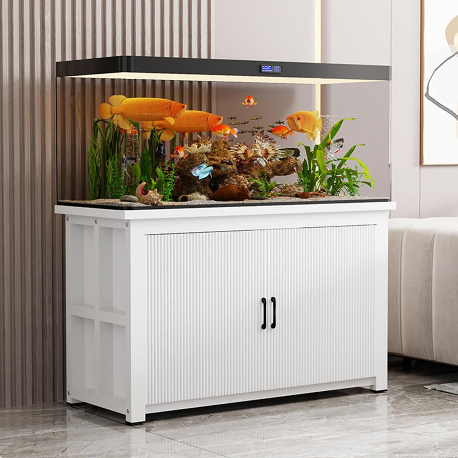 Armoire d'aquarium haute capacité de charge et meuble de rangement