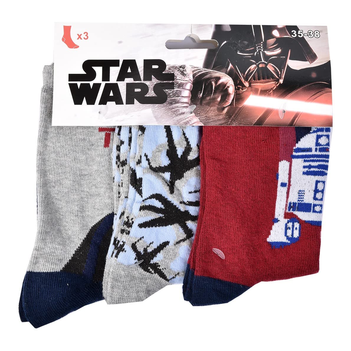 DISNEY STAR WARS Chaussettes Pack Garçon en Coton