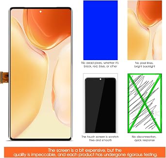 OLED for Google Pixel 7 Pro Screen Replacement for Google Pixel 7 Pro LCD Display GP4BC GE2AE LCD Digitizer Screen Touch Assembly Black with Frame(with Fingerprint Function)