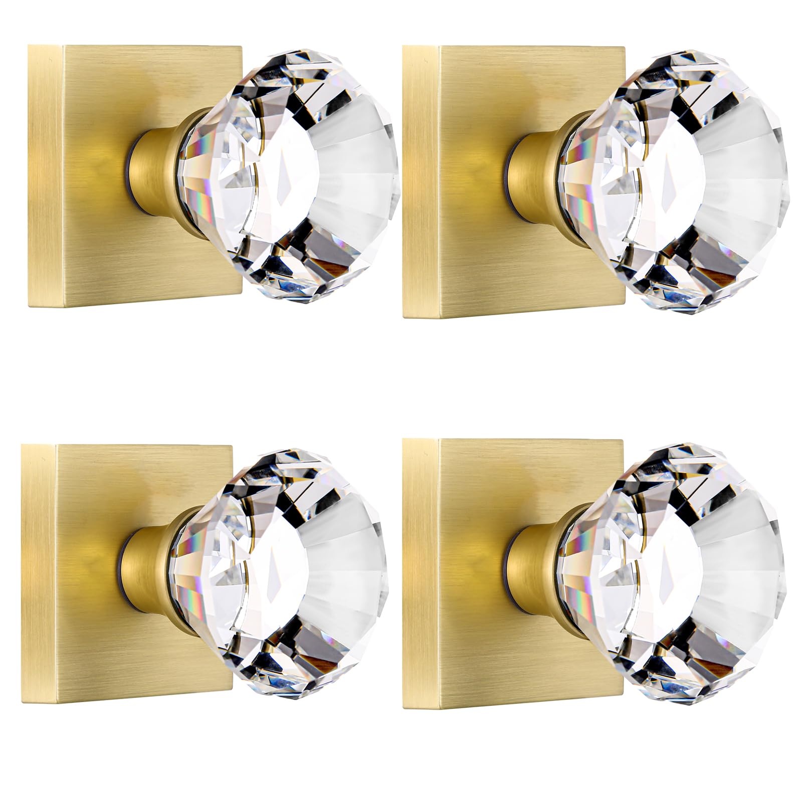 Gold Glass Door Knobs - Privacy & Style -15 Gold Glass Door Knobs - Privacy & Style -15