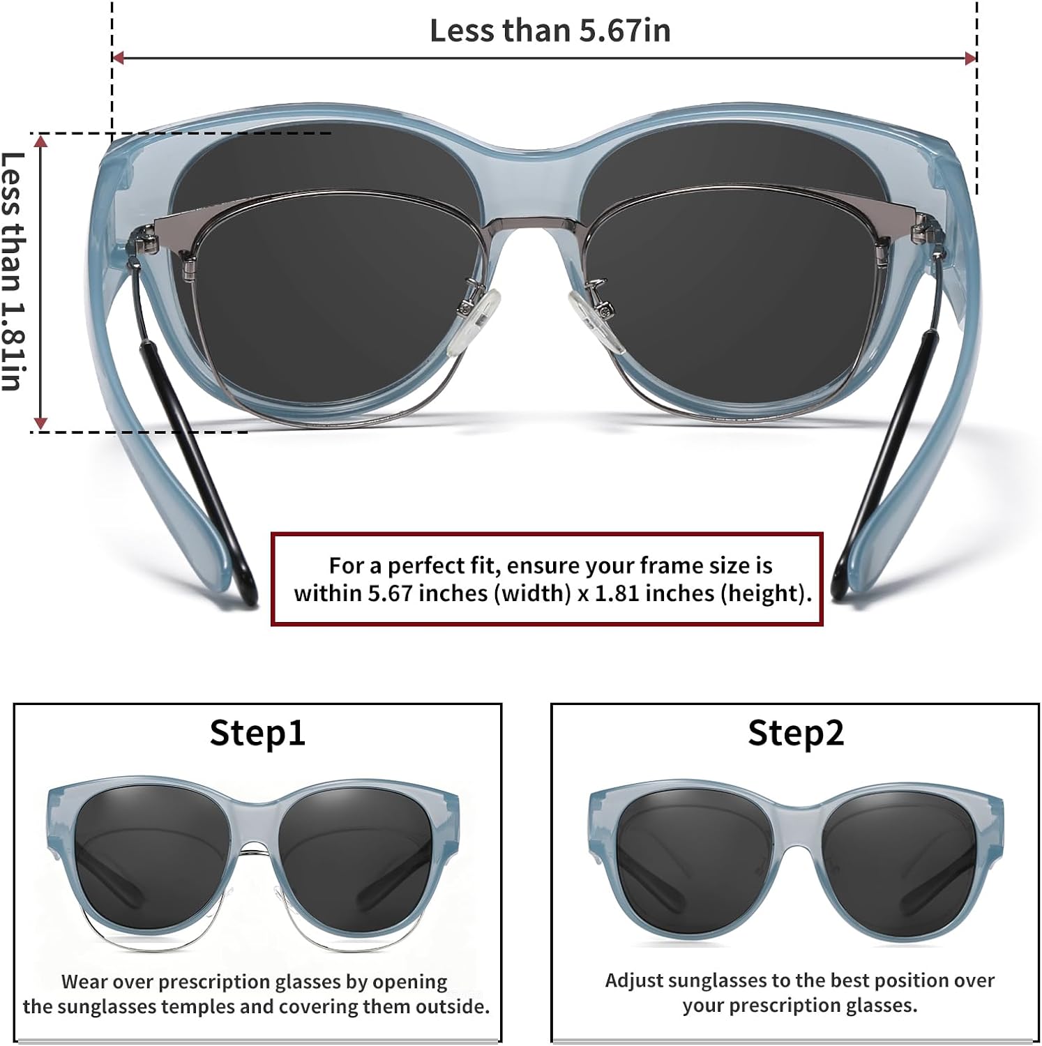 HAOLOTA Fit Over Glasses Sunglasses for Women Polarized image 4