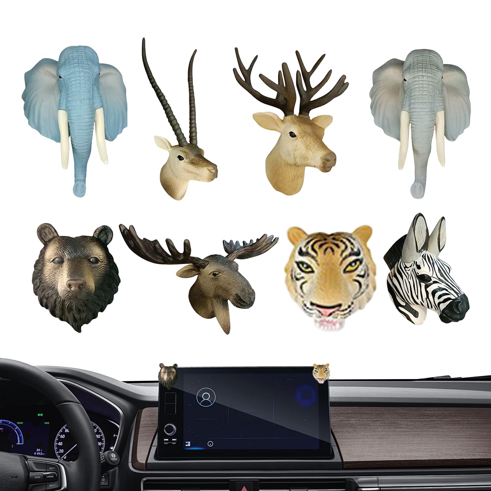 Magnets pour réfrigérateur animaux lot de 8 déco bureau mur