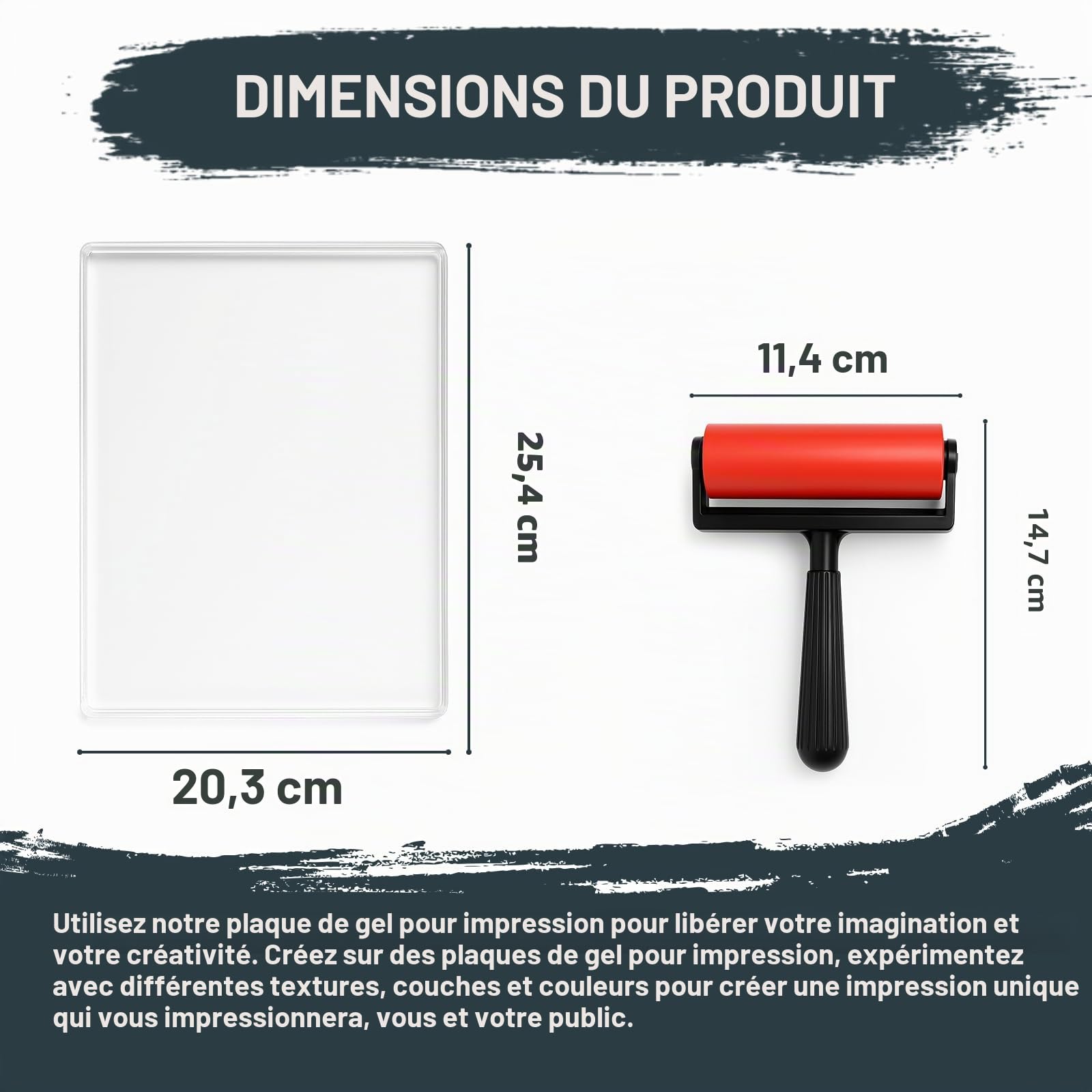 8 * 10 Pouce Gel Press, Plaques de Gel Imperméables et Lavables, Idéales Pour la Fabrication de Cartes, l'artisanat, le Scrapbooking, les Agendas et la Décoration Intérieure