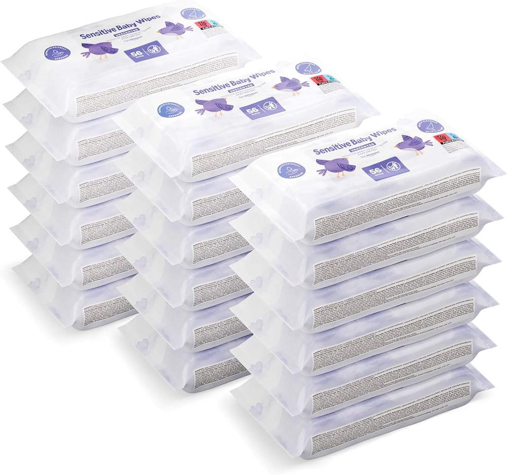 by Amazon Toallitas Suaves para Bebé sin Perfume, 1008 Toallitas