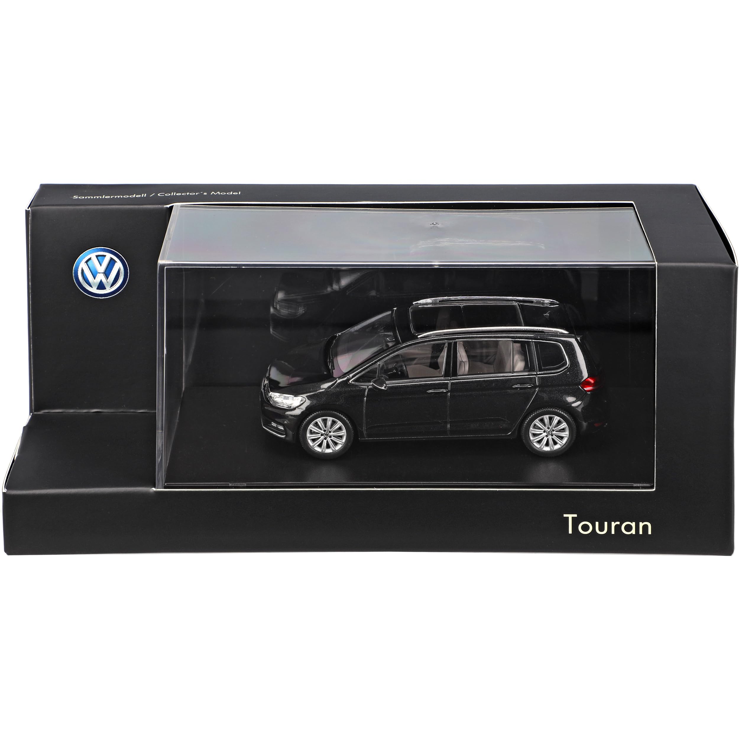 Volkwagen T*o*u*r*a*n II Tief Schwarz Ab 2015 1/43 Norev Modell Auto mit individiuellem Wunschkennzeichen