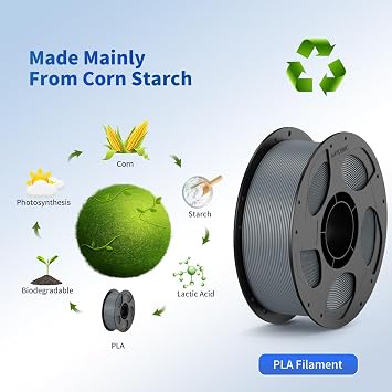 ANYCUBIC PLA 3D Printer Filament 1.75mm, 1KG White*5+Texture Grey*5