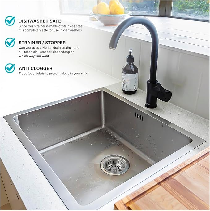 Colador de Fregadero Highcraft Acero Inoxidable 3.5 Pulgadas miniatura 7