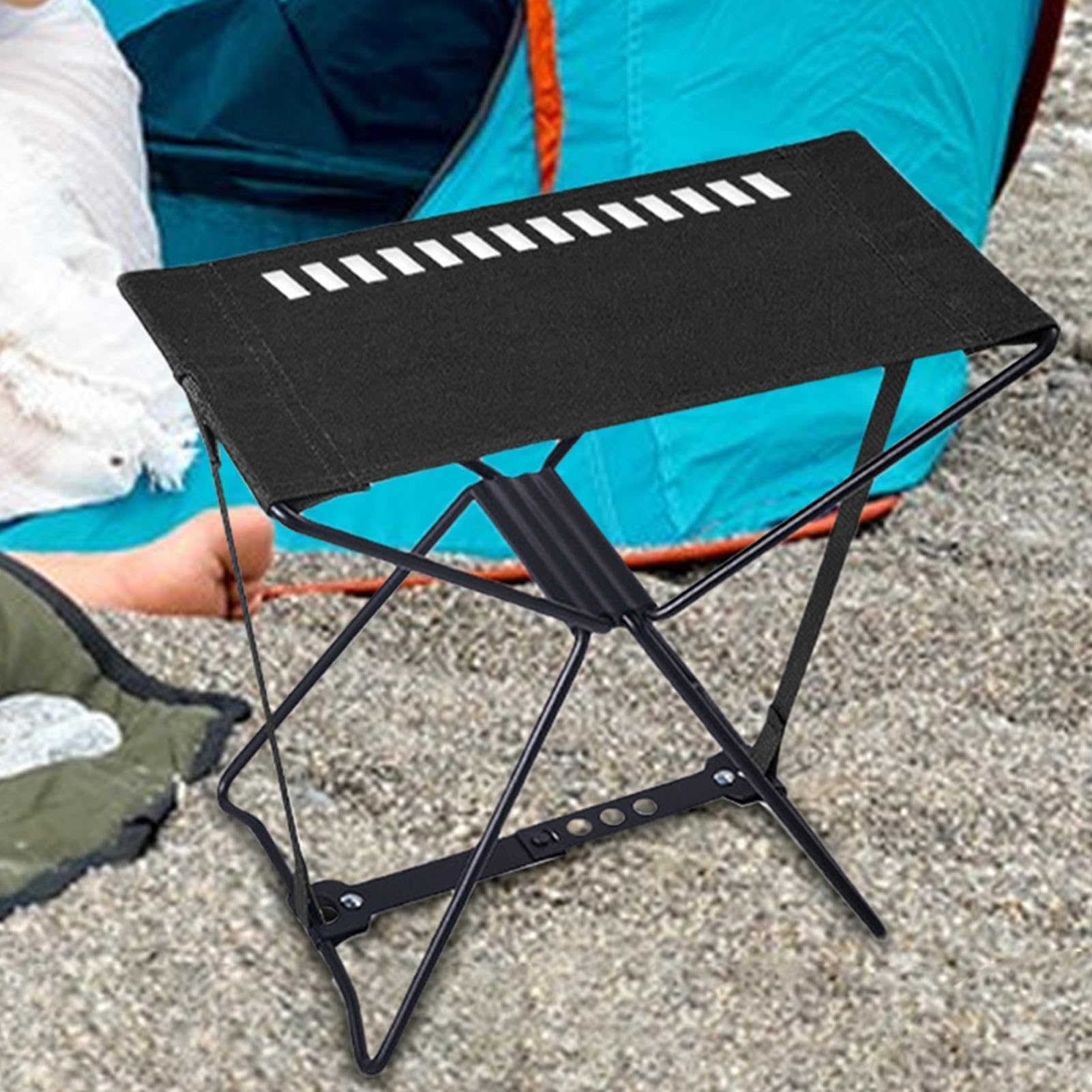 Taburete de Camping Plegable Ligero,Taburete de Camping Plegable Reposapiés