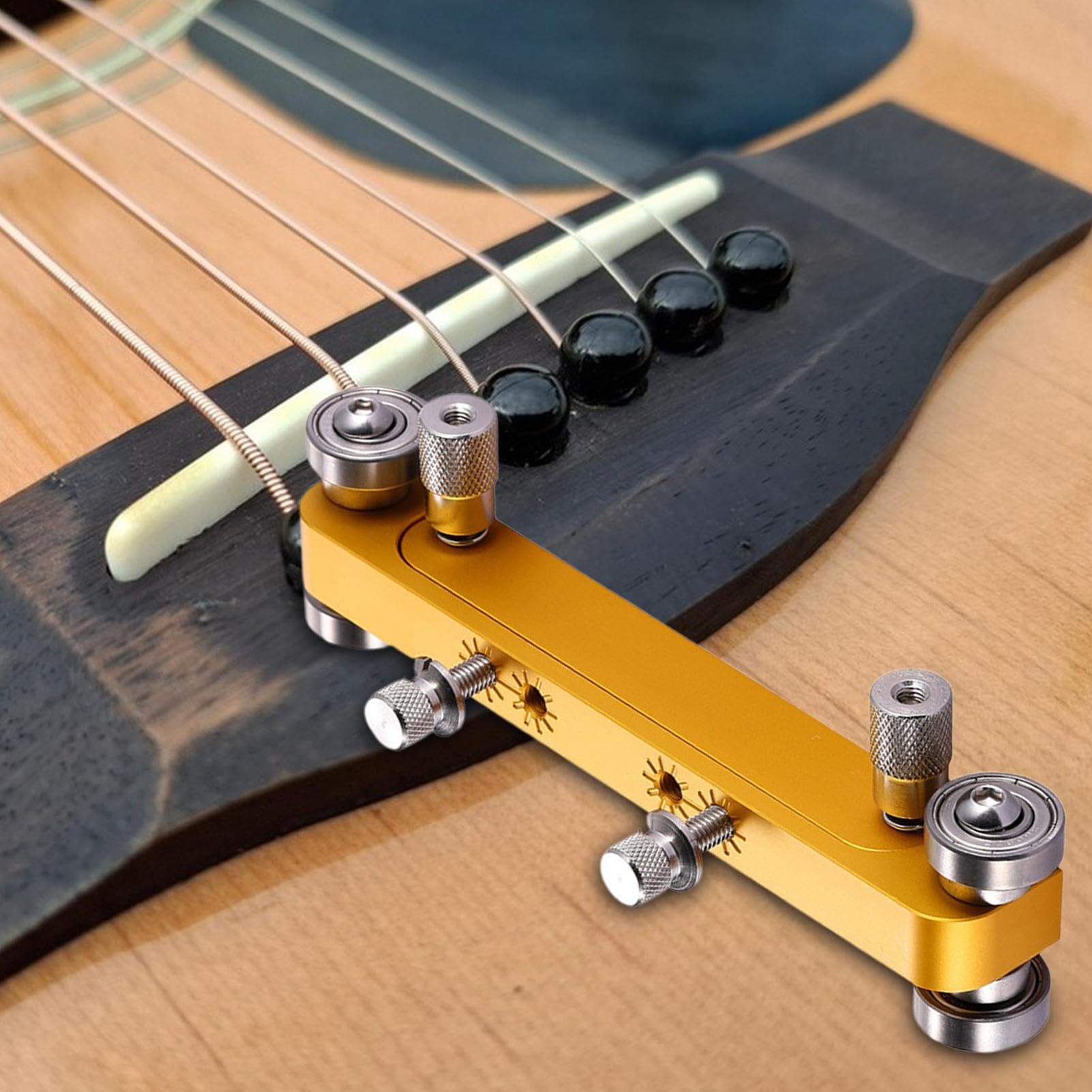 Regulowana nakrętka gitarowa i szlifierka mostkowa – 1 sztuka precyzyjnego narzędzia do polerowania lutnika, wytrzymały sprzęt do naprawy instrumentów metalowych, pionowy przyrząd do szlifowania z