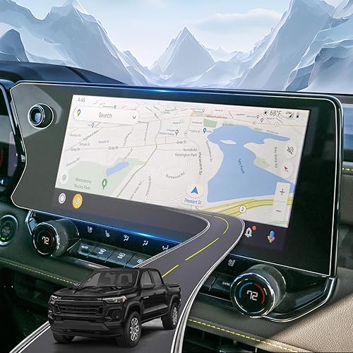 YEE PIN Protector de pantalla de vidrio Colorado para Chevy Colorado Z71 ZR2, protector de pantalla de radio, protector de pantalla compatible con