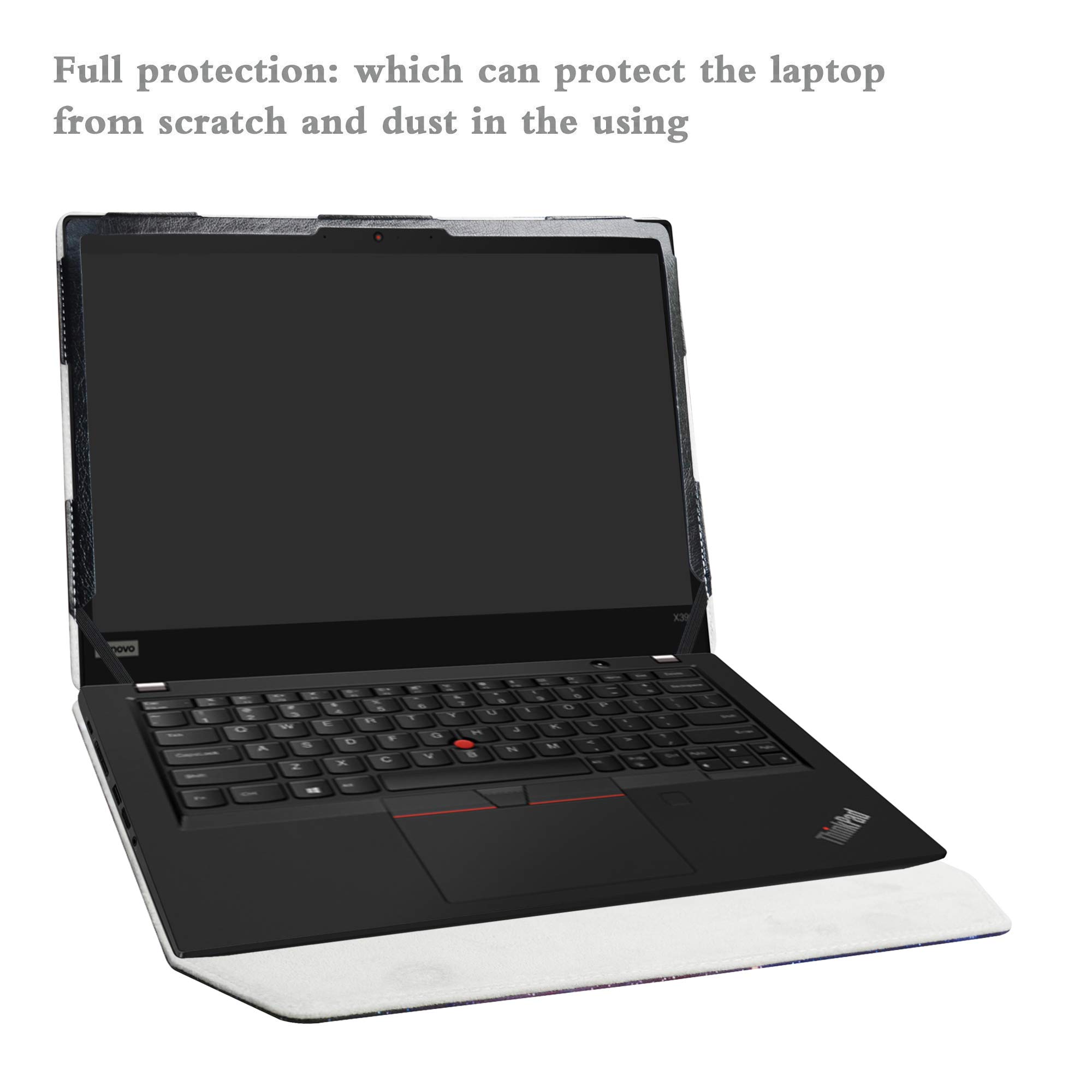 Alapmk Laptophülle Für Lenovo ThinkPad L13/X13 Yoga Gen 3 & Dell Inspiron 13 2in1 – PU-Leder Mit Klettband