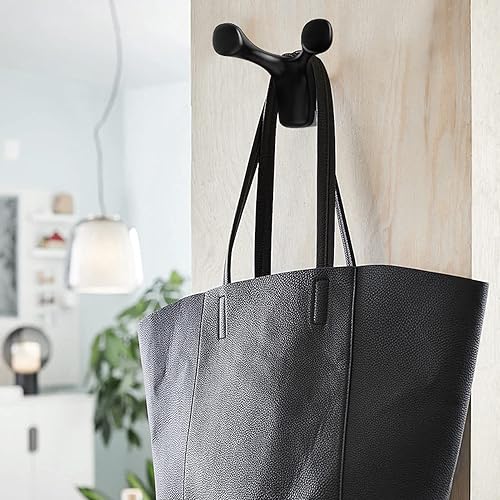 Miniatura 3 de Ganchos de pared para abrigos, ganchos de puerta, 4 paquetes de ganchos modernos de doble punta, ganchos de bata resistentes para colgar toallas,