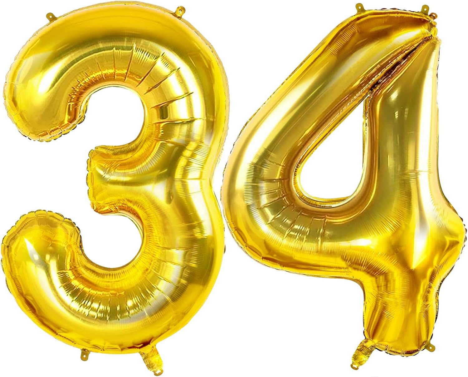 Sweet 34th Birthday Decorations - Black Number Balloons & Party Supplies Kit