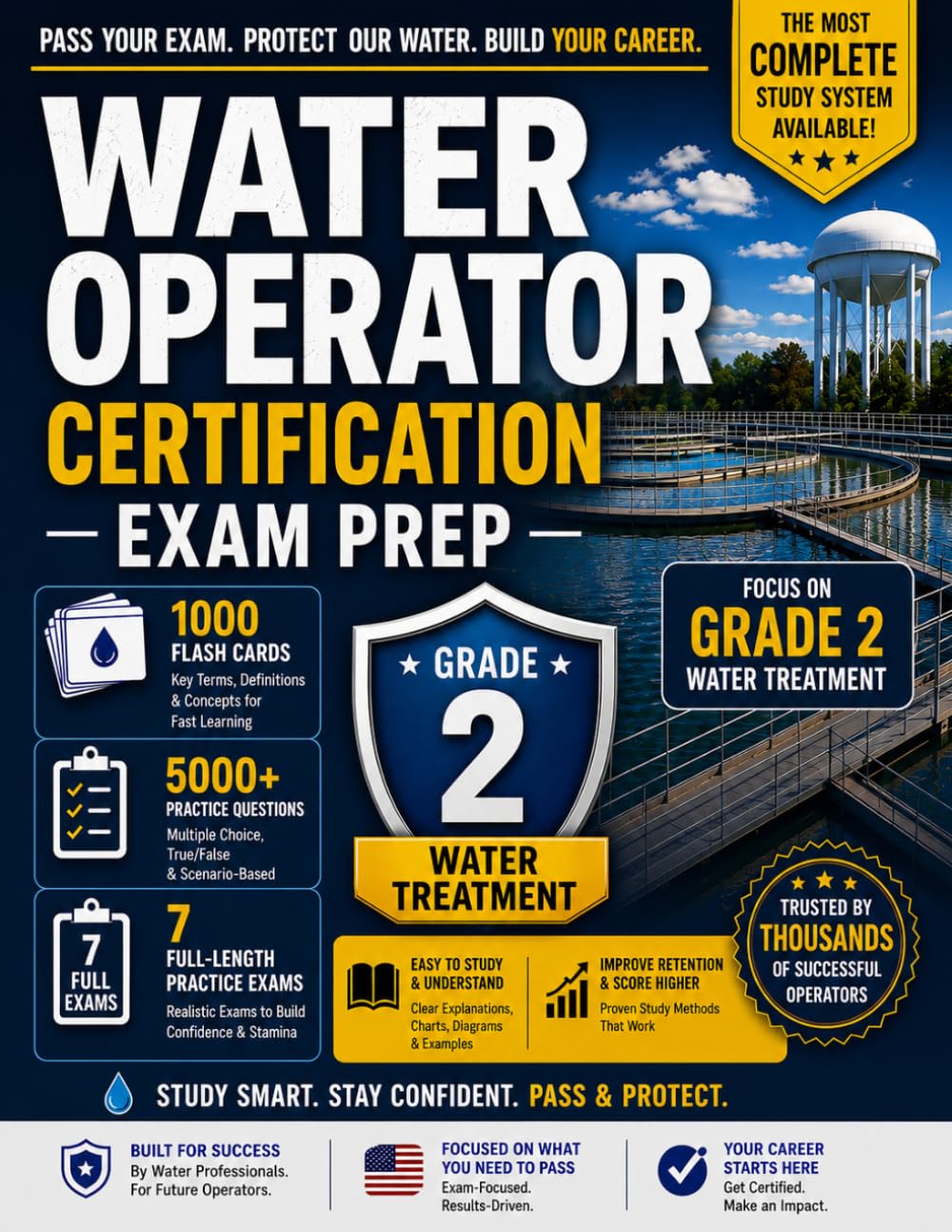 Water Treatment Operator Certification Study Guide - Grade 2: The Complete Intermediate Operator Reference — Class II / Level II Certification ... Complete Water Treatment Operator Series)