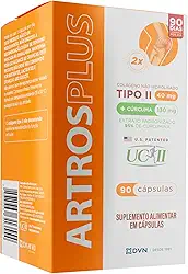 Divina Pharma Colágeno Tipo 2 Não Hidrolisado Uc-Ii 40Mg + Cúrcuma Usp 130Mg Com 90 Unidades - Artros Plus