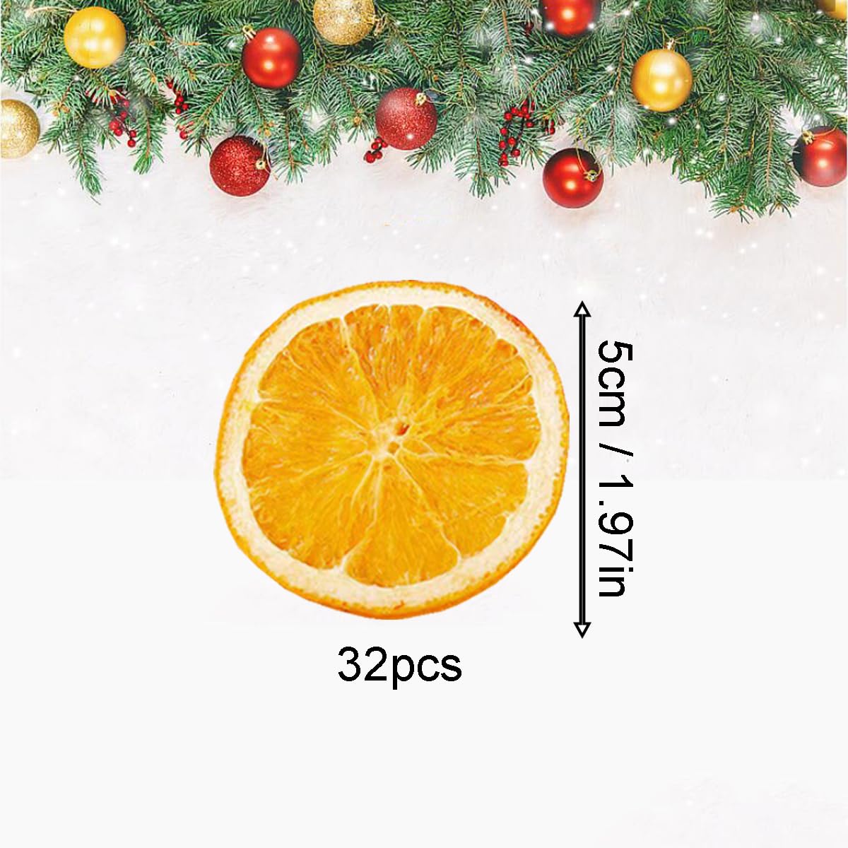 30 fette d'arancia essiccate, decorazione secca, 30 fette d'arancia, decorazione naturale, dischi di frutta, decorazione natalizia (30 pezzi)