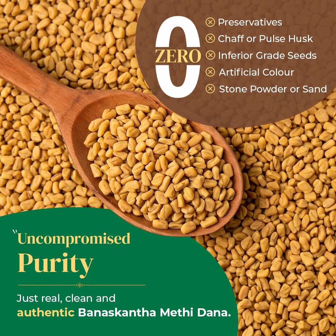 Khetika Whole Methi Dana 200g | Banaskantha Whole Fenugreek Seeds | Preservative free | Rich in Antioxidants. 2