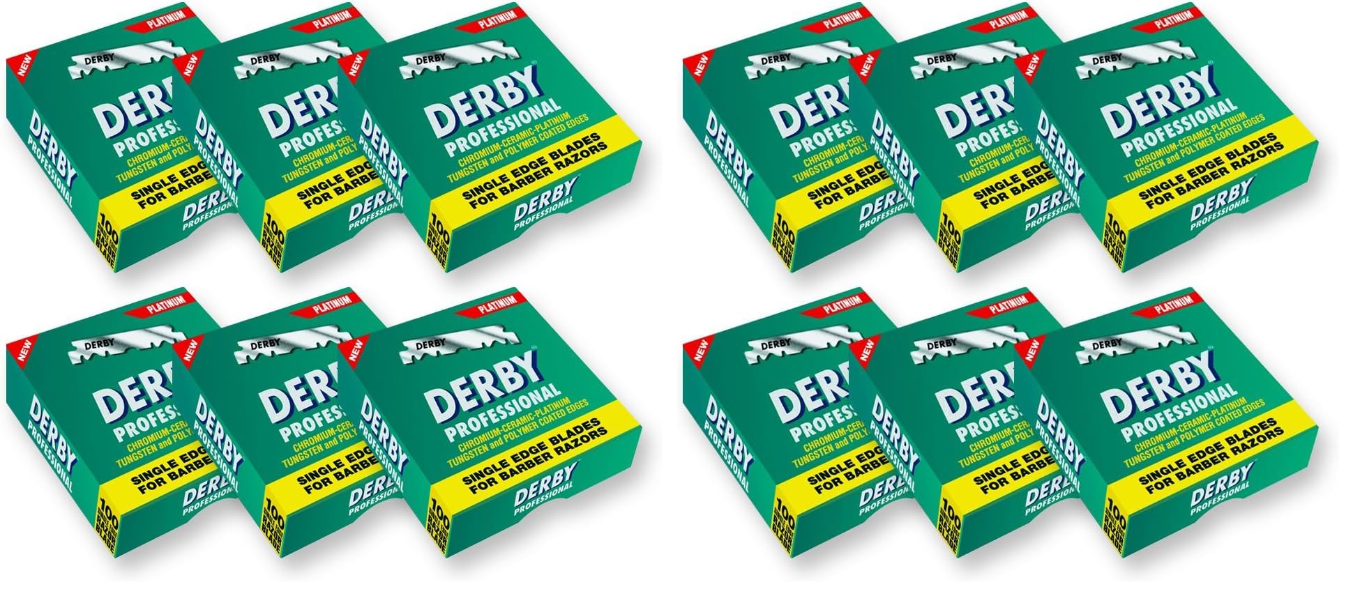 600 medias cuchillas de afeitar Derby precortadas (Paquete de 2)