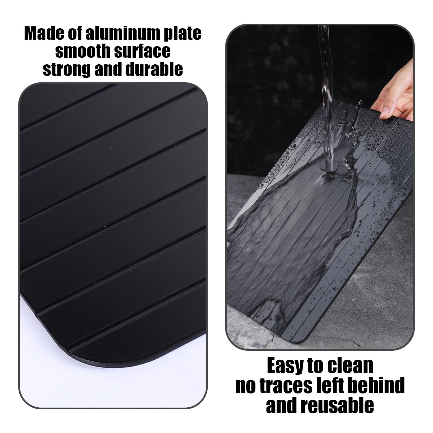 Piastra Scongelamento Rapido In Alluminio + Pinza Barbecue - Per Alimenti Congelati - Foto 11