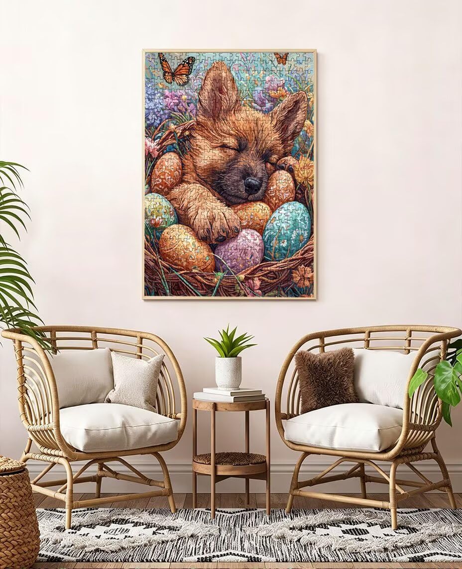 Butterfly Dog Puzzle 3000 sztuk, puzzle dla dorosłych, łamigłówki, wyzwanie dekoracja puzzli, rozrywka gra edukacyjna dla całej rodziny, na prezent dekoracja BXHZW7-381