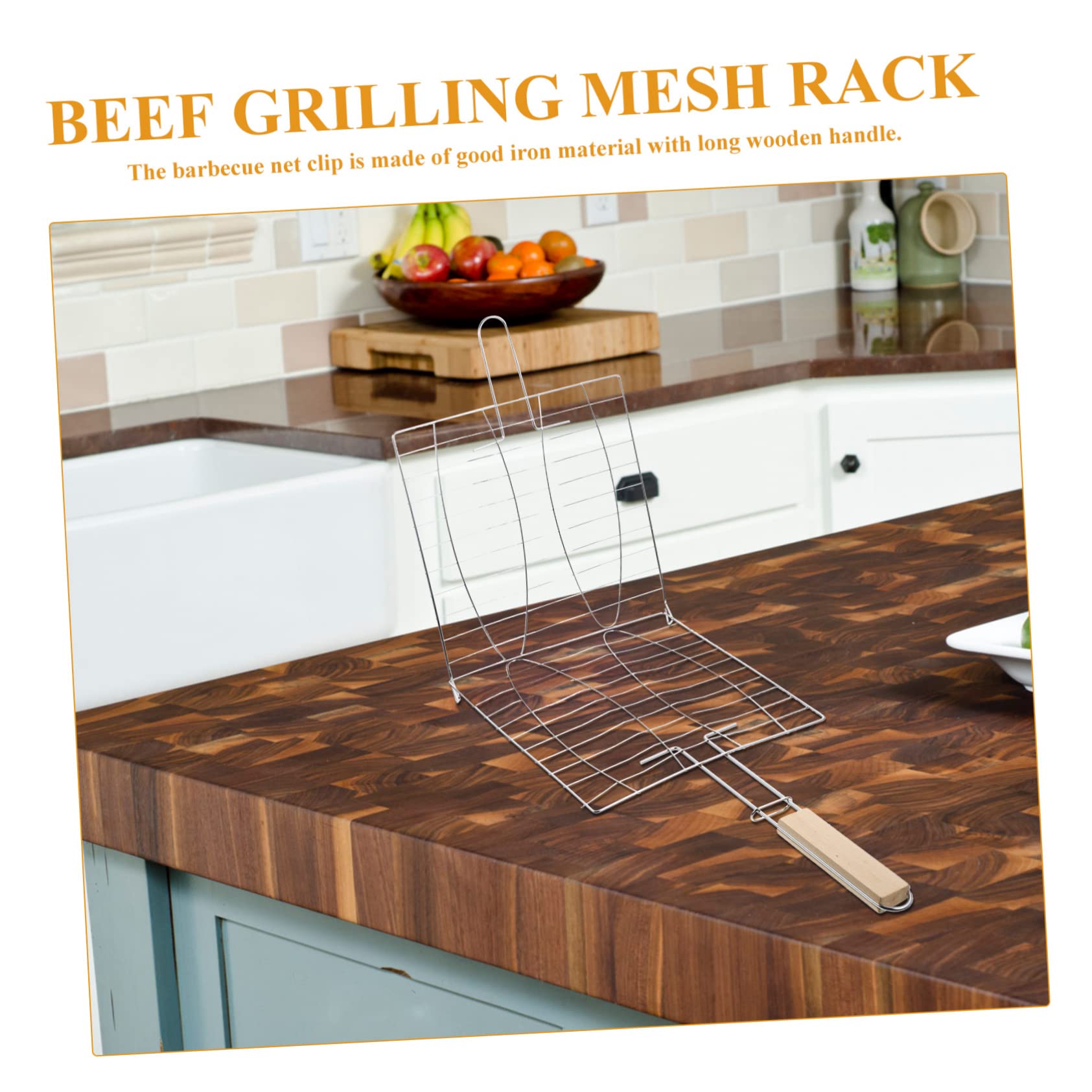 Toddmomy 2 Stücke Gegrilltem Fisch Clips Veggie Gemüse Roste Camping Grill Rack Mesh Grillen Grill Korb Grill Werkzeug Picknick Grill Ausrüstung Holz