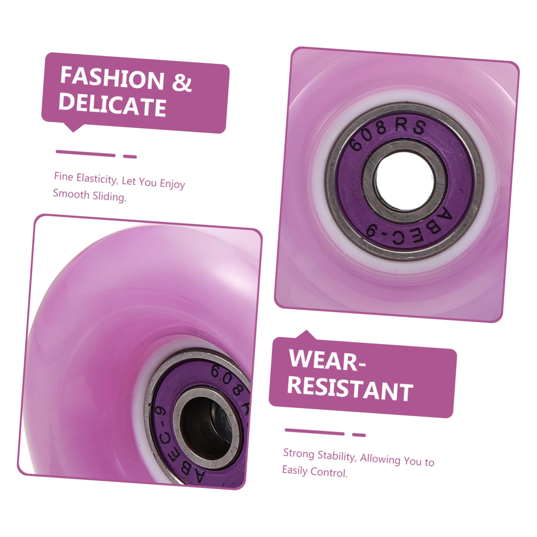 ifundom 4Pcs Replacement Skate Wheels for Roller Skating Durable Design for Adults for Outdoor Skating Activities