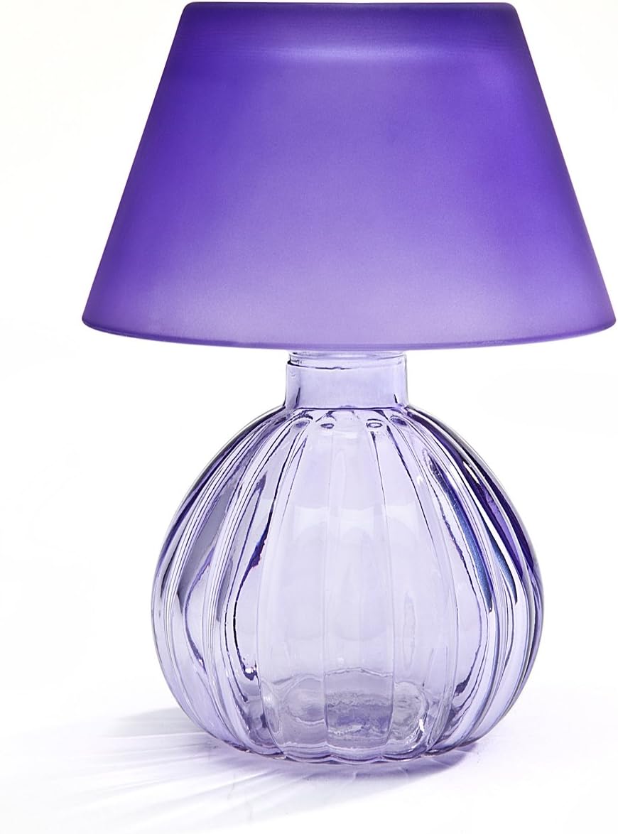 StudioSilversmiths 44120 Lavender Glass Votive Lamp with Shade
