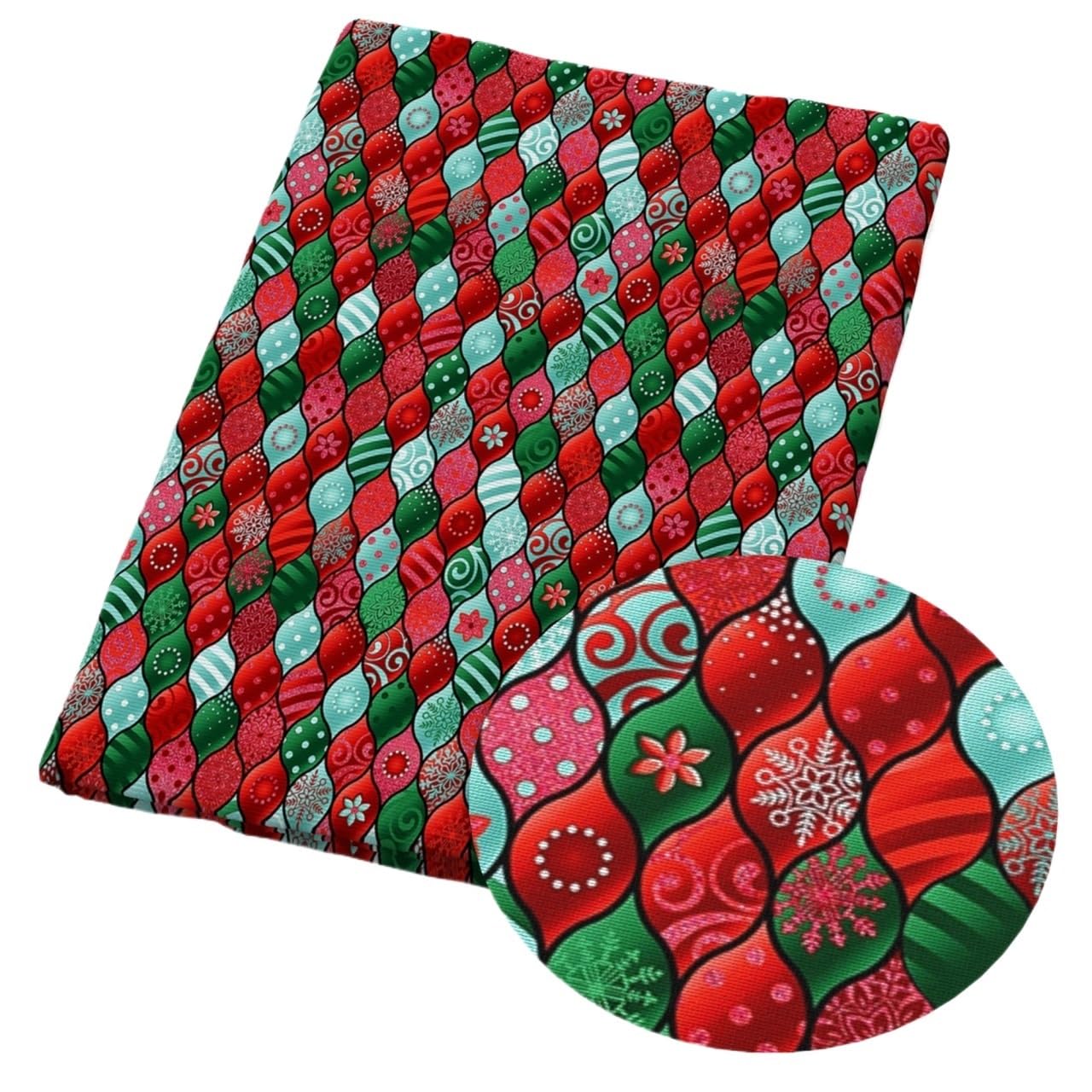 Material for Sewing 50 * 145cm Christmas Plaid Grid Patchwork Polyester Cotton Fabric for Tissue Sewing Quilting Fabrics Needlework Material(1122164)