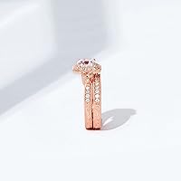 Vista 6 de Tienda Essentials Platinum or Gold Plated Sterling Silver Antique Ring set with Asscher-Cut Infinite Elements Cubic Zirconia