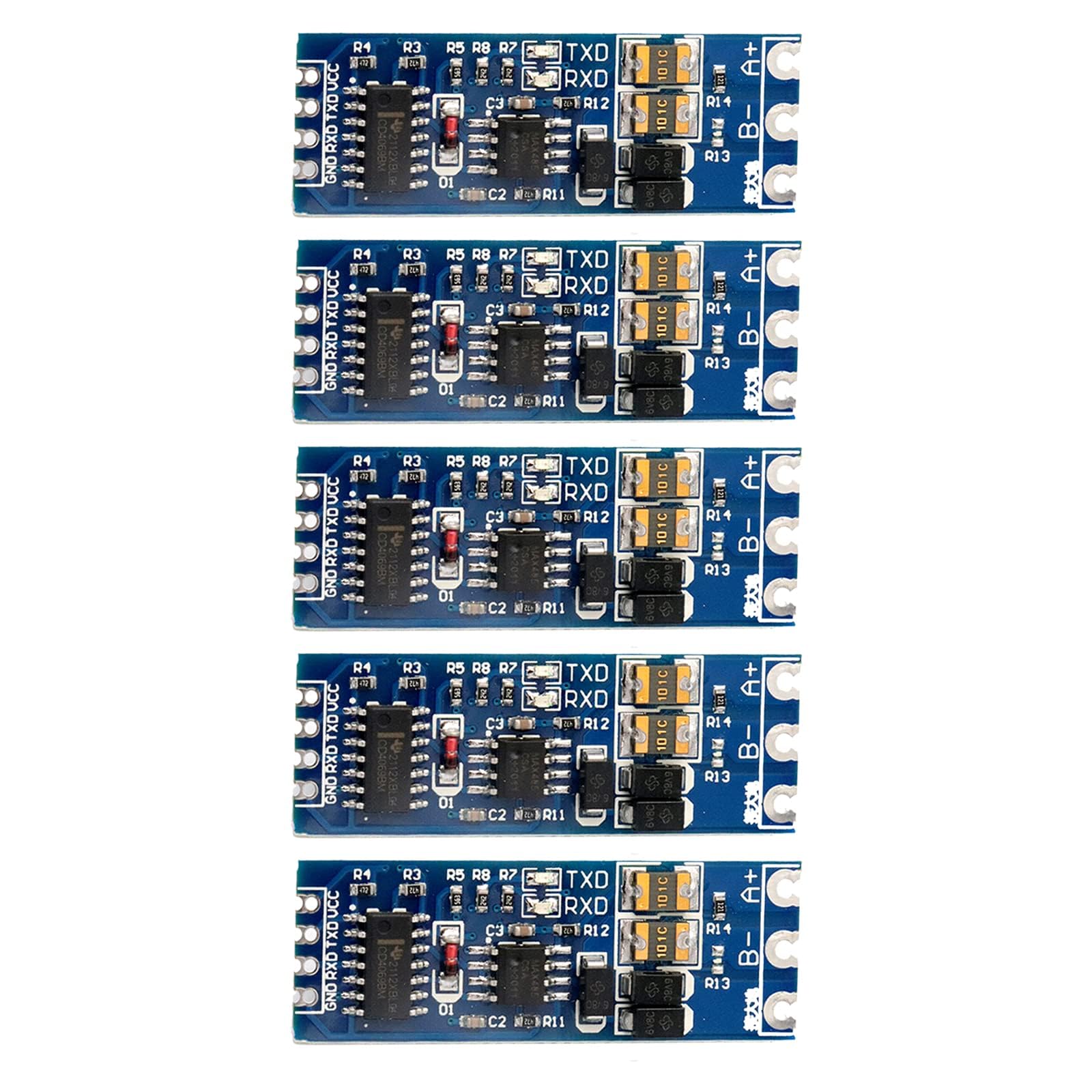 ARCELI 5 pezzi TTL a 485 a livello UART seriale Hardware reciproco Controllo di flusso automatico Convertitore da UART a 485 a TTL