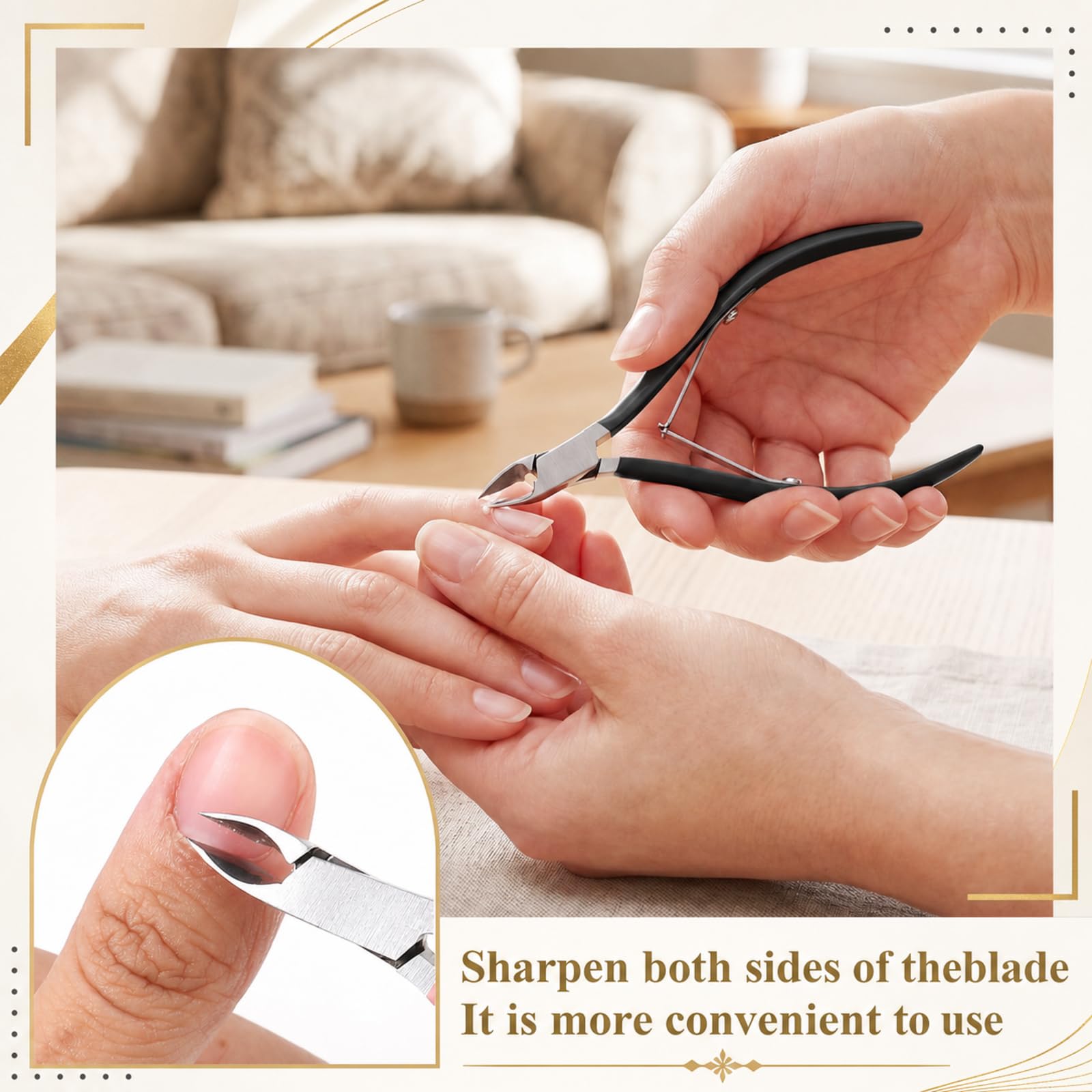 Lothee Cuticle Trimmer and Pusher Kit with Sterilization Pouches