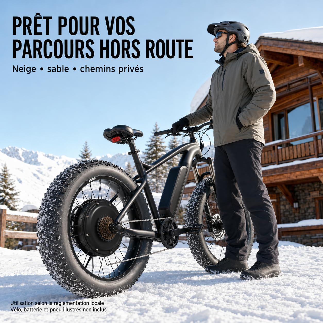 Kit de conversion pour vélo électrique 1500 W, kit de vélo électrique 20 pouces avec contrôleur, écran LCD et poignée, kit de conversion pour roue arrière de vélo électrique 520 tr/min