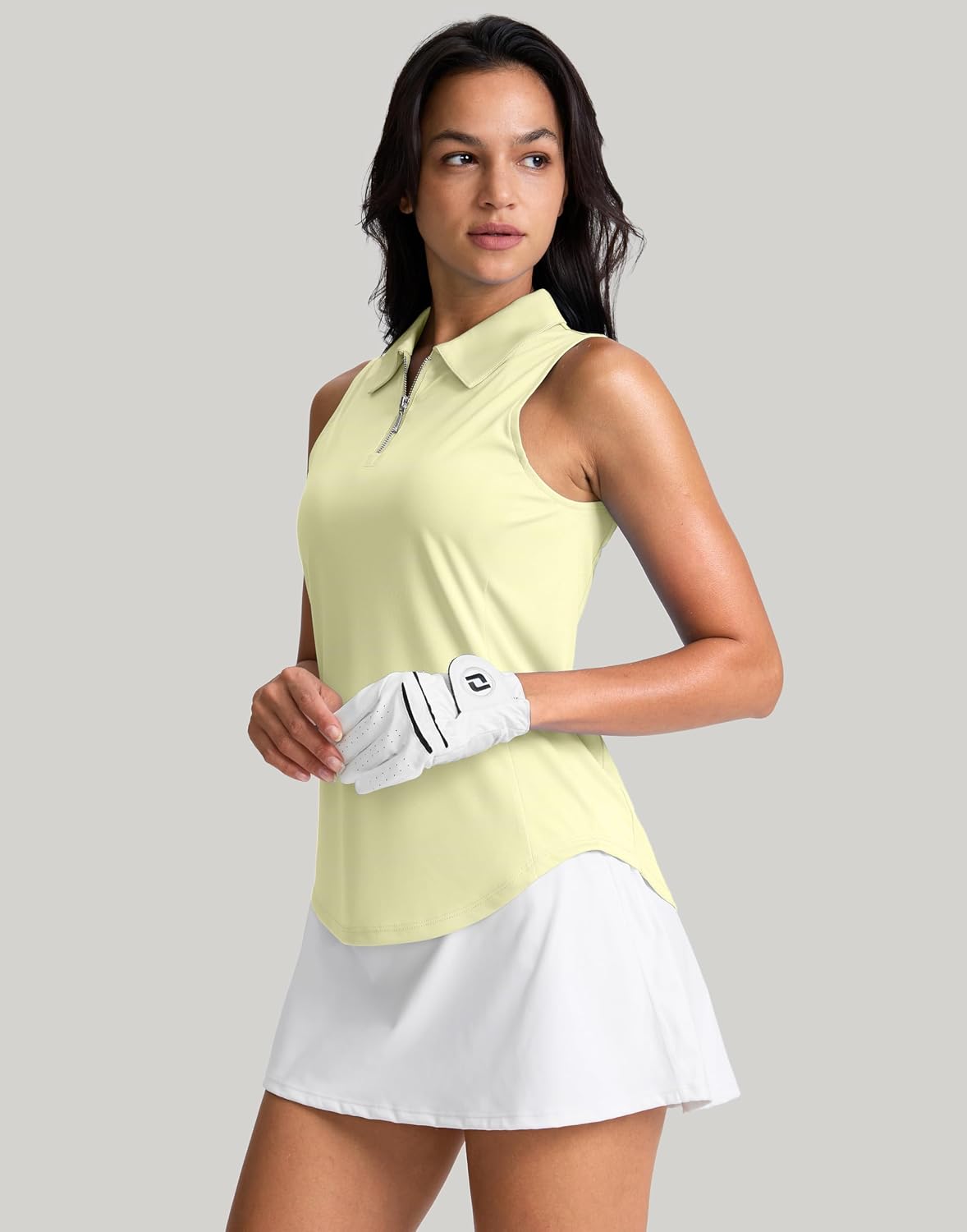 G Gradual Womens Golf Shirt Sleeveless Zip Up Polo Shirts for Women Collared Lightweight Tennis Athletic Tank Top