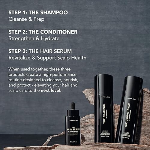Miniatura 6 de Caldera + Lab Sistema de Cuidado Capilar para Hombres  Champú, Acondicionador y Suero para el Cuero Cabelludo Sin Enjuague  Set Limpio, Sin Sulfatos