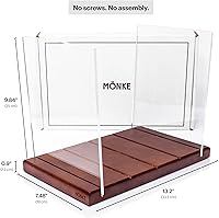 Vista 8 de Premium Vinyl Record Storage - a Mid-Century Style Record Holder for Albums, 60-70 LP Capacity - Complements Any Record Player (Brown)