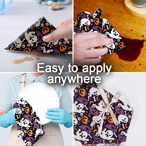 Miniatura 4 de Rollo de toallas de papel reutilizables sin papel, paquete de 25 manteles individuales lavables de algodón suave absorbente para cocina, mesa de