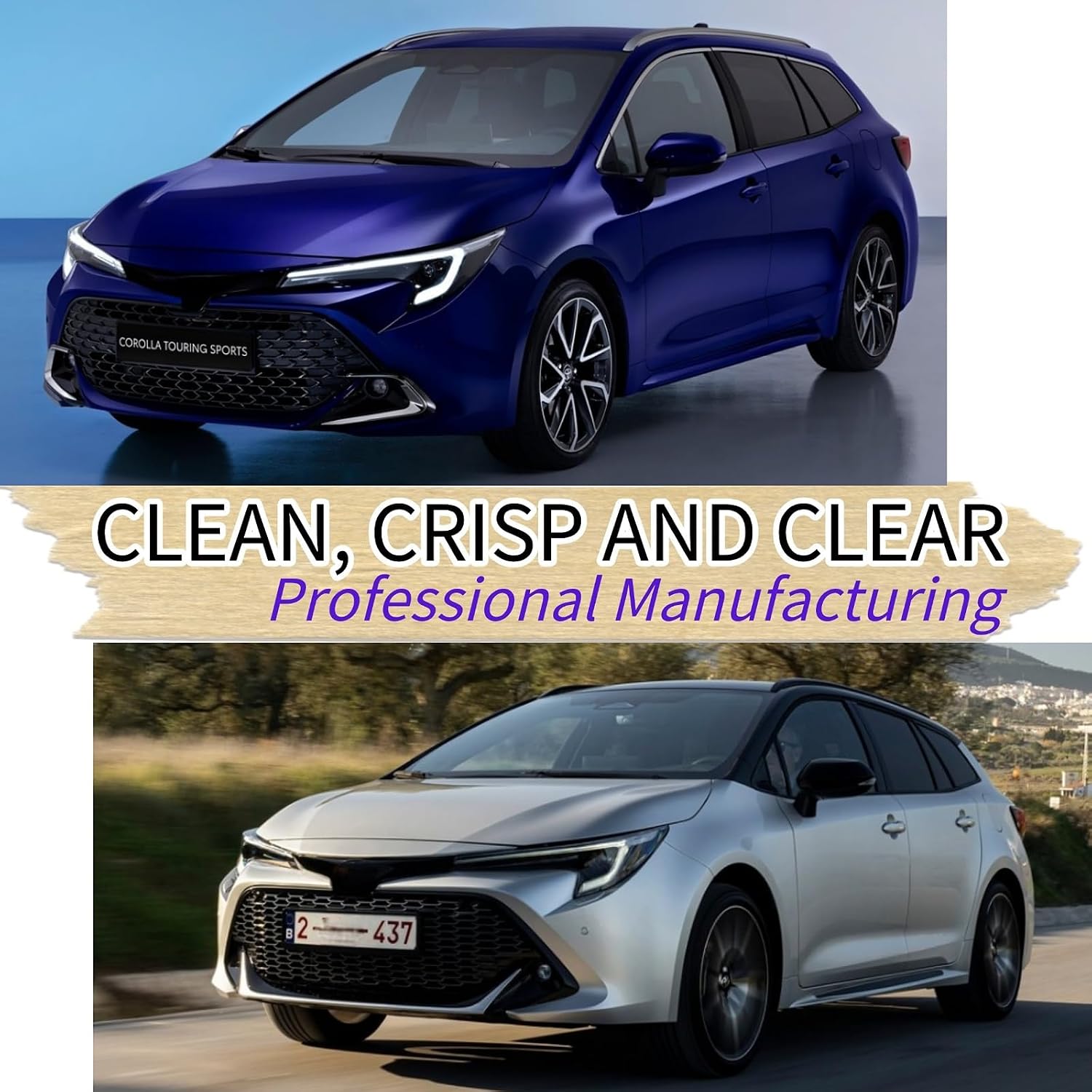 Rear Wiper Blade & Arm Replacement for Toyota Corolla Touring Sports 2019-2025 2024 2023 2022 2021 2020 - OEM Fit for Hybrid Models - All-Season Rear Back Windshield Wiper Blade Set