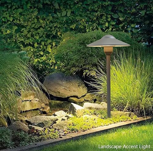 Miniatura 3 de Arrownine Luz de aluminio fundido de bajo voltaje para caminos al aire libre, pasarela, paisaje, luces incluidas, espiga de tierra, conectores de