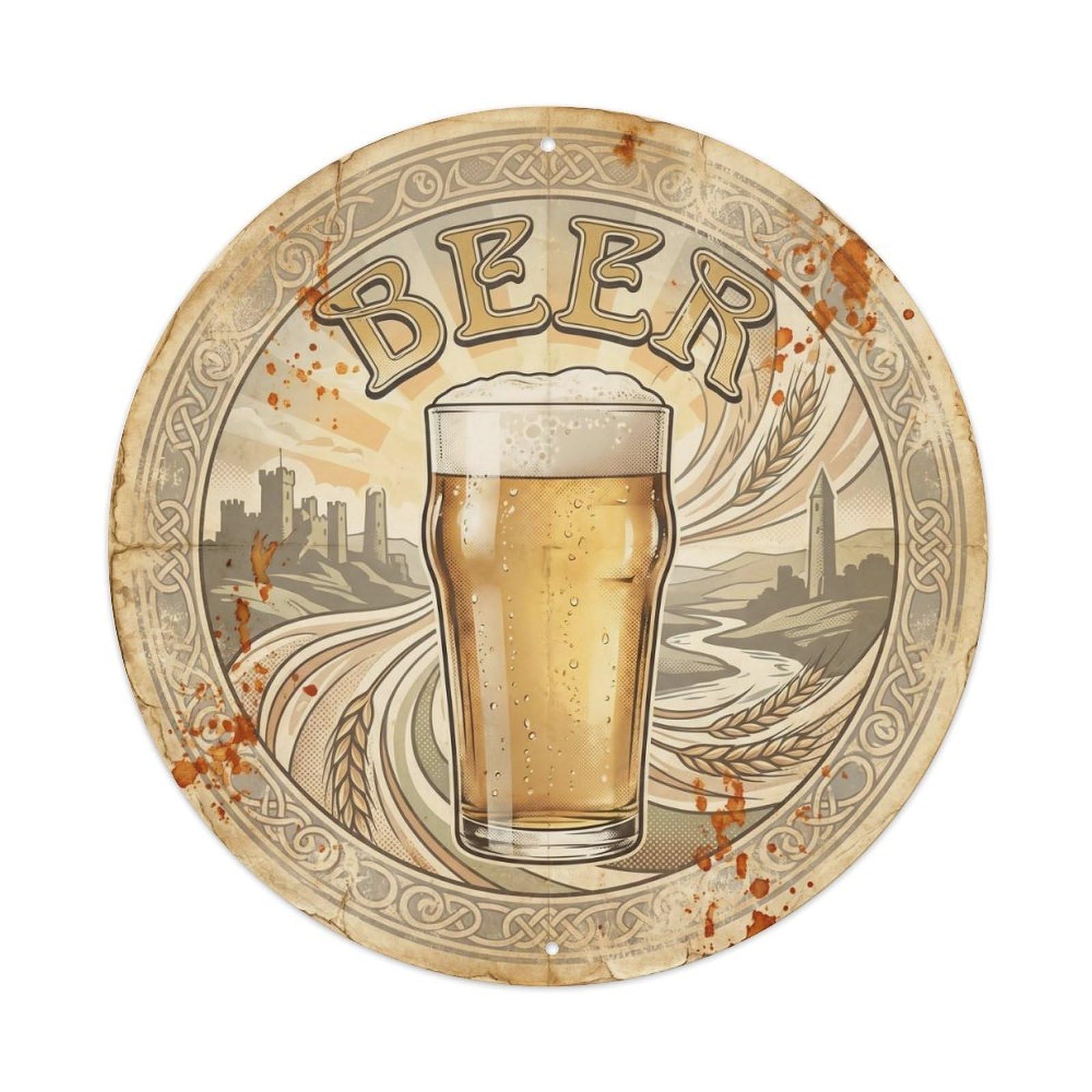 Beverage Celtic Craft Beer Pub Culture Food Travel Metal Tin Sign