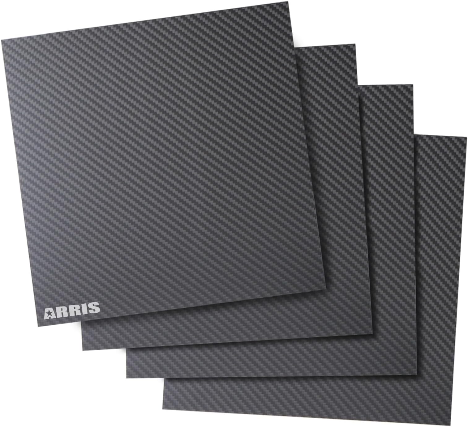 ARRIS 300x300x 2.0mm Carbon Fiber Sheet, 0.5~6mm Carbon Fiber Board Available, 100% 3K Carbon Fiber Plate Twill Matte Surface 12x12 inch