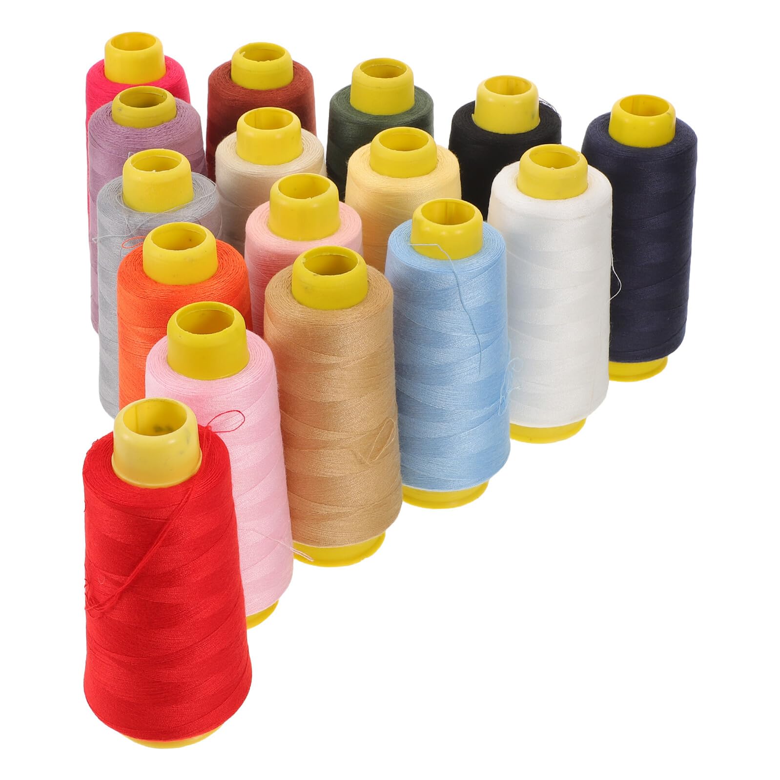 SHINEOFI 16 Piezas Hilos de Coser Multicolor Bobinas de Yardas Hilo Resistente para Máquina de Coser para Acolchar Prendas Facilidad