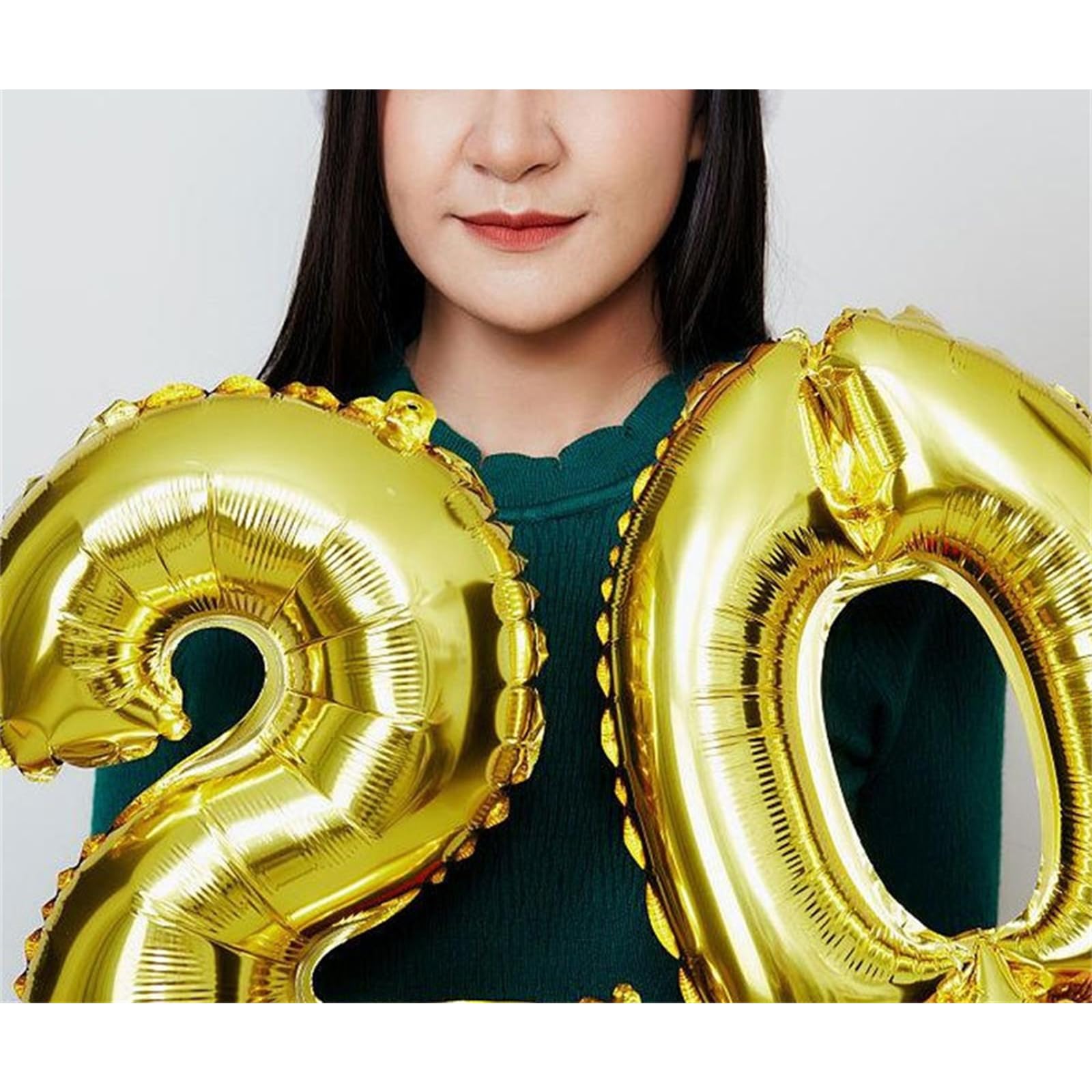 Number 9 Balloons, 40 Inch Gold Large Foil Balloons for Birthday