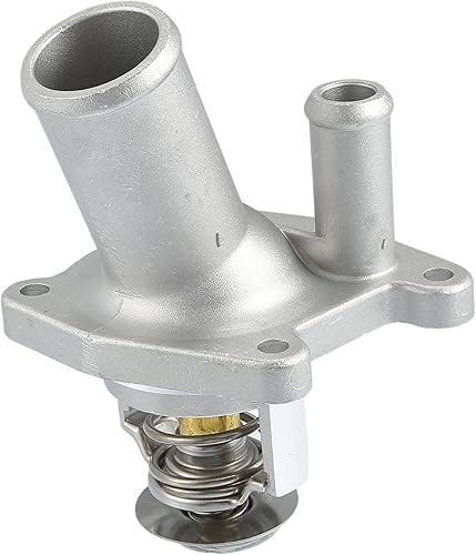 Motoforti Termostato de salida de agua, conjunto de carcasa del termostato del refrigerante del motor, para Chevrolet Epica 2004-2006, metal,