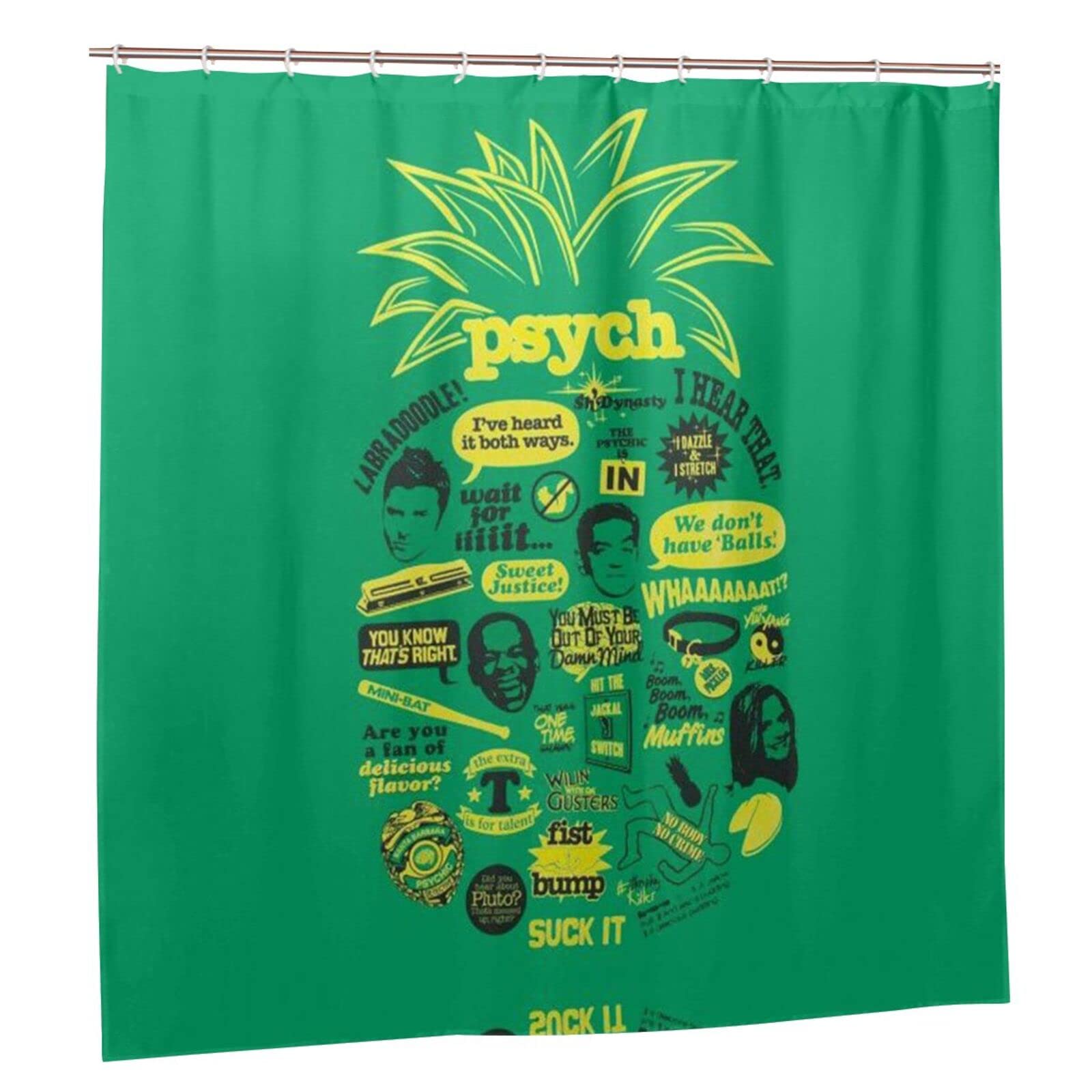 Rideau de salle de bain ananas pour une décoration moderne chic